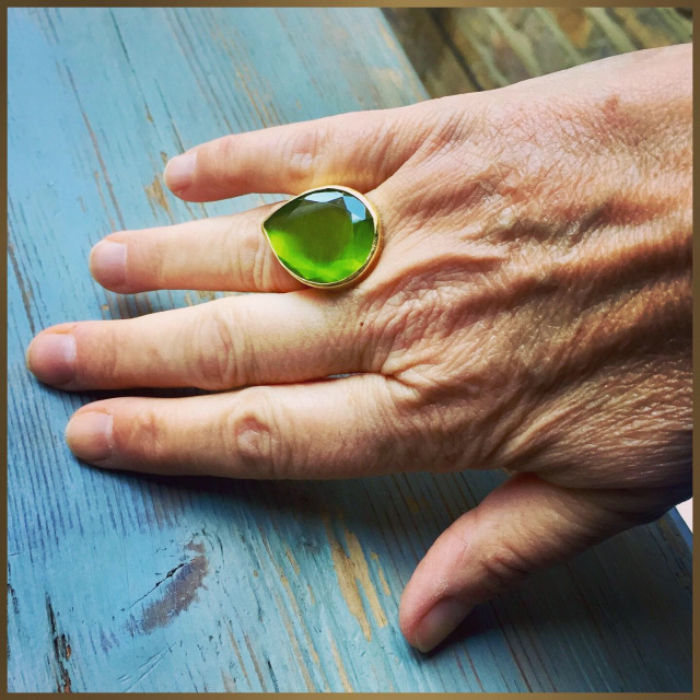 Green Cat S Eye Ring
